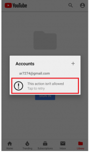 How to Fix "This action isn't allowed" youtube? [TV] [Android]