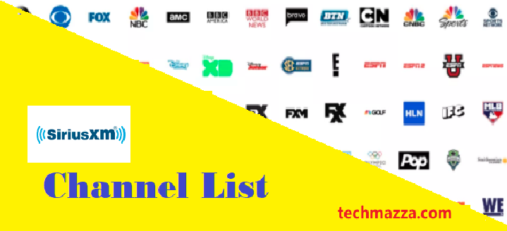 Sirius XM Channel List 2022 [with Channel Numbers]